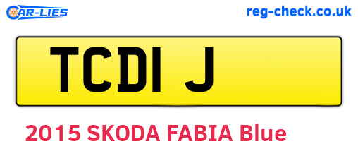 TCD1J are the vehicle registration plates.