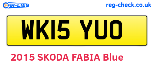 WK15YUO are the vehicle registration plates.