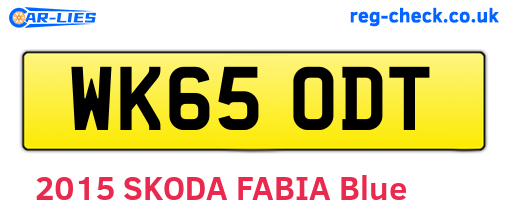 WK65ODT are the vehicle registration plates.