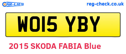 WO15YBY are the vehicle registration plates.