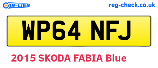 WP64NFJ are the vehicle registration plates.