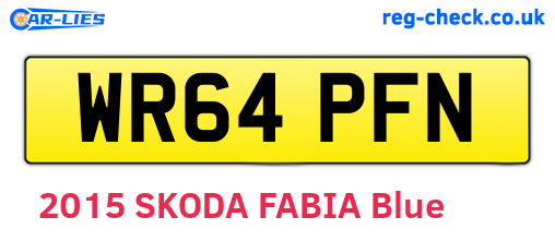 WR64PFN are the vehicle registration plates.