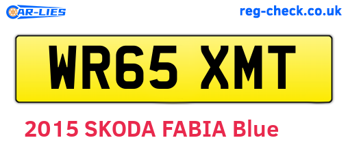 WR65XMT are the vehicle registration plates.