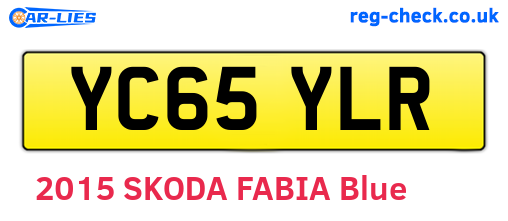 YC65YLR are the vehicle registration plates.