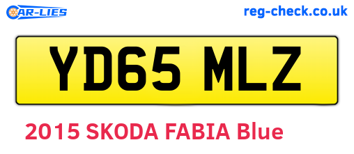 YD65MLZ are the vehicle registration plates.