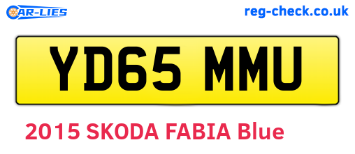YD65MMU are the vehicle registration plates.