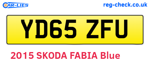 YD65ZFU are the vehicle registration plates.