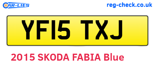 YF15TXJ are the vehicle registration plates.