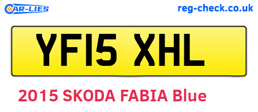 YF15XHL are the vehicle registration plates.