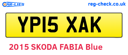 YP15XAK are the vehicle registration plates.