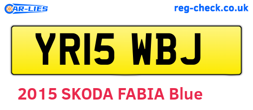 YR15WBJ are the vehicle registration plates.
