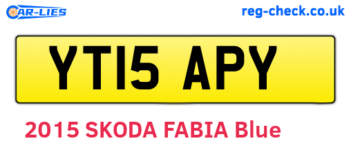 YT15APY are the vehicle registration plates.