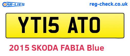 YT15ATO are the vehicle registration plates.