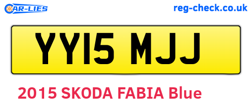 YY15MJJ are the vehicle registration plates.