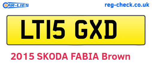 LT15GXD are the vehicle registration plates.