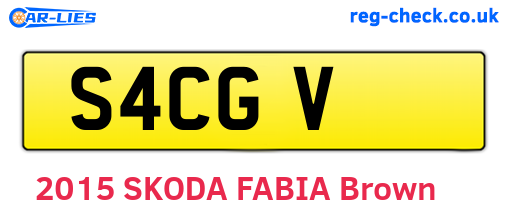 S4CGV are the vehicle registration plates.