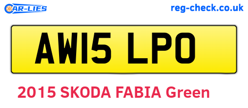 AW15LPO are the vehicle registration plates.