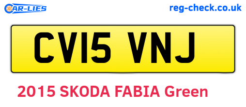 CV15VNJ are the vehicle registration plates.