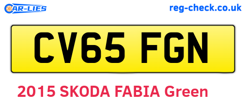 CV65FGN are the vehicle registration plates.