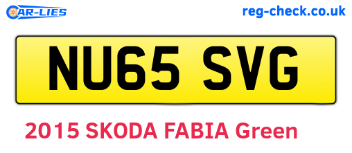 NU65SVG are the vehicle registration plates.