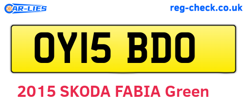 OY15BDO are the vehicle registration plates.