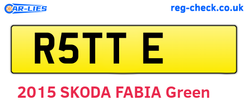 R5TTE are the vehicle registration plates.