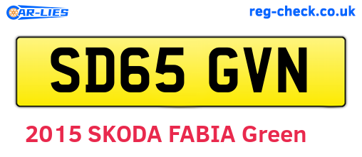 SD65GVN are the vehicle registration plates.