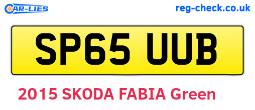 SP65UUB are the vehicle registration plates.