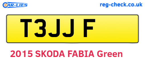 T3JJF are the vehicle registration plates.