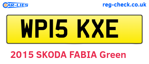 WP15KXE are the vehicle registration plates.