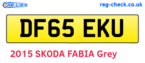 DF65EKU are the vehicle registration plates.