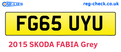 FG65UYU are the vehicle registration plates.