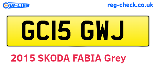 GC15GWJ are the vehicle registration plates.