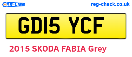 GD15YCF are the vehicle registration plates.