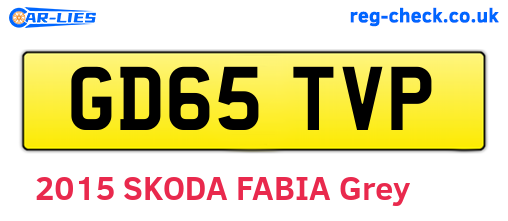 GD65TVP are the vehicle registration plates.