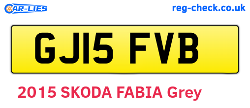 GJ15FVB are the vehicle registration plates.