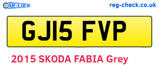 GJ15FVP are the vehicle registration plates.