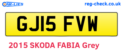 GJ15FVW are the vehicle registration plates.