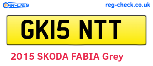 GK15NTT are the vehicle registration plates.
