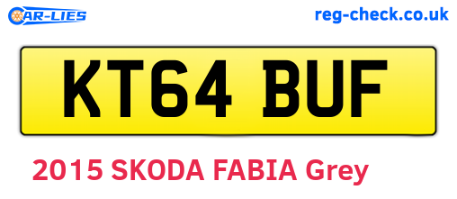 KT64BUF are the vehicle registration plates.