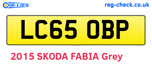 LC65OBP are the vehicle registration plates.
