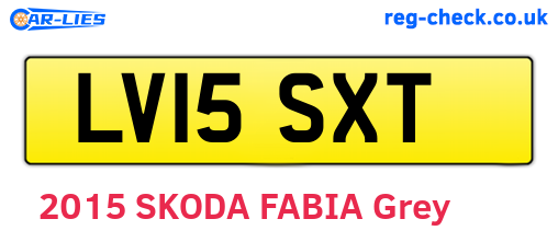 LV15SXT are the vehicle registration plates.