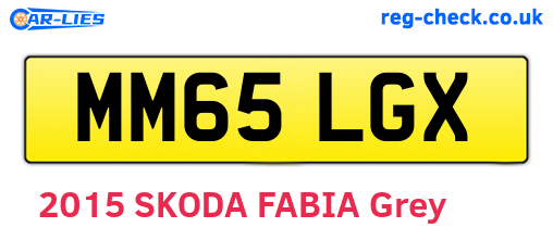 MM65LGX are the vehicle registration plates.