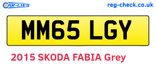 MM65LGY are the vehicle registration plates.