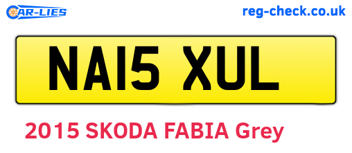 NA15XUL are the vehicle registration plates.