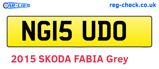 NG15UDO are the vehicle registration plates.