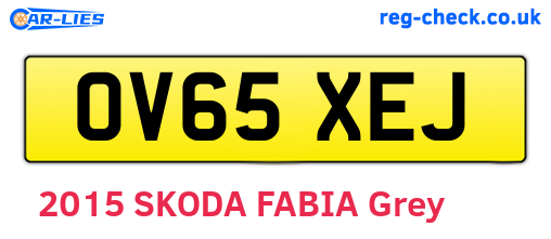 OV65XEJ are the vehicle registration plates.