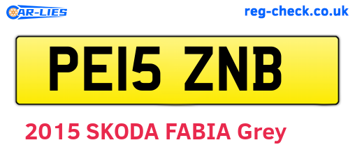 PE15ZNB are the vehicle registration plates.