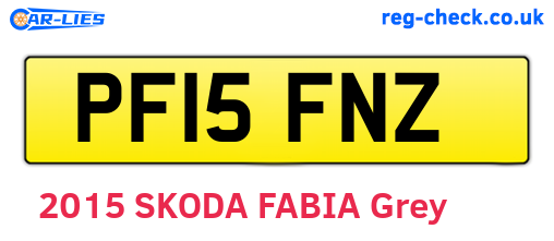 PF15FNZ are the vehicle registration plates.