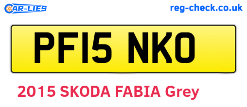 PF15NKO are the vehicle registration plates.